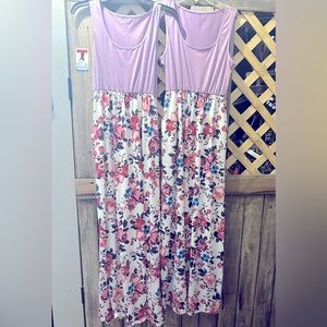 Matching maxi dresses